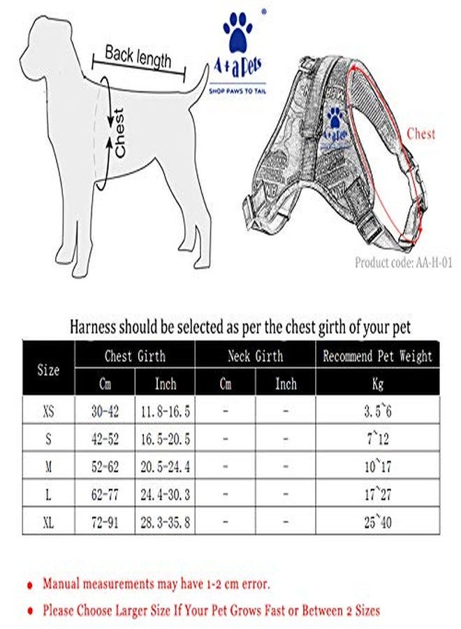A+a Pets Heavy Duty Harness with Padding for Pets (X-Large, Camo Grey/Pink), Camo Grey/Pink, Extra Large, 60 g - Image 4